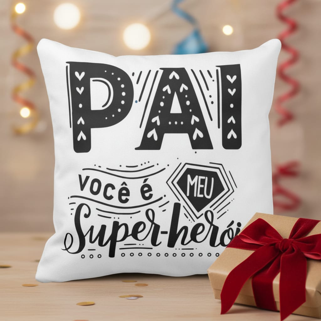 Almofada Presente Criativo Dia Dos Pais Meu Super - Herói - Família (Pai)