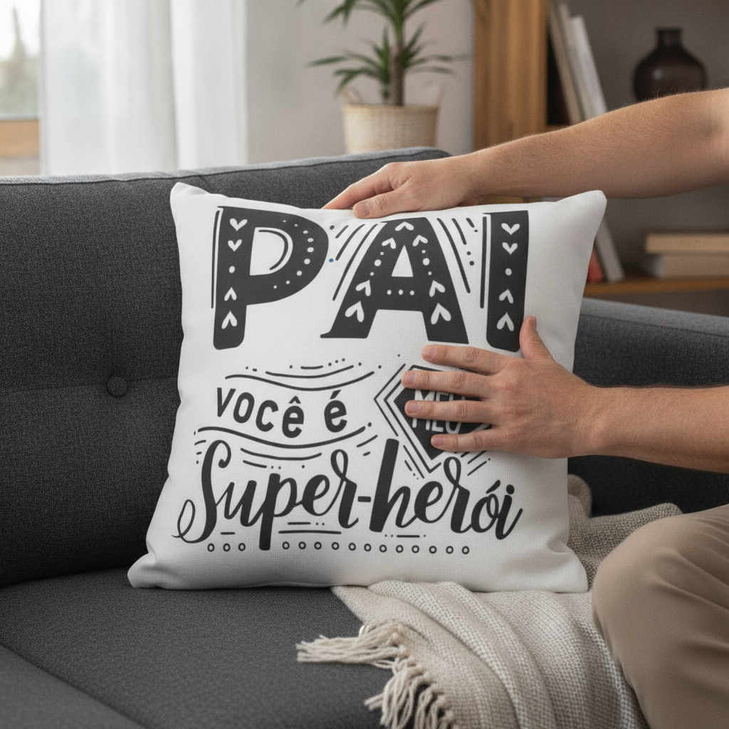 Almofada Presente Criativo Dia Dos Pais Meu Super - Herói