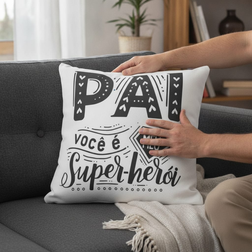 Almofada Presente Criativo Dia Dos Pais Meu Super - Herói