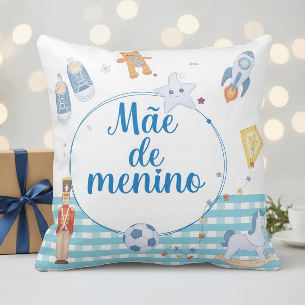 Almofada Presente Criativo Mãe De Menino - Mundo Azul