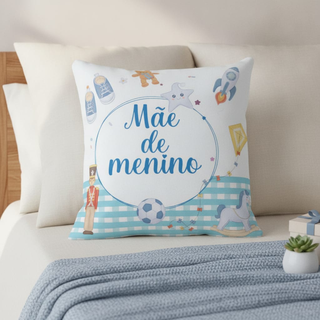 Almofada Presente Criativo Mãe De Menino - Mundo Azul