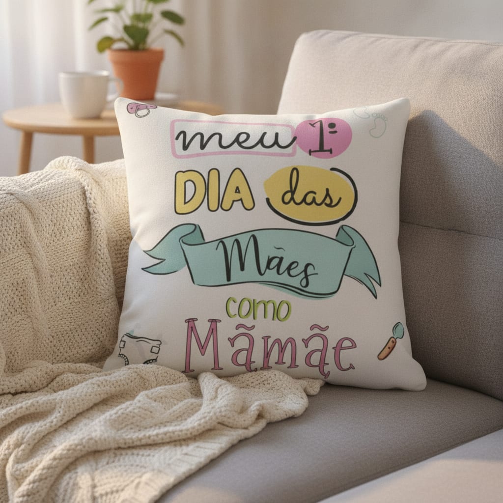 Almofada Presente Criativo Meu Primeiro Dia Das Mães