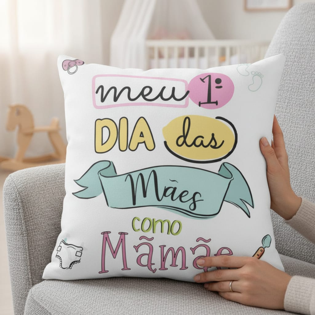 Almofada Presente Criativo Meu Primeiro Dia Das Mães