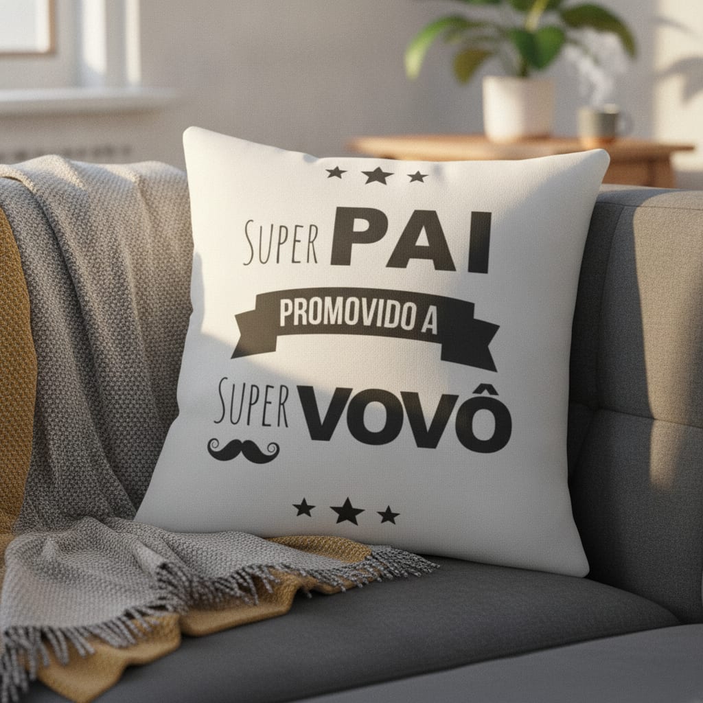 Almofada Presente Para Super Pai Promovido A Super Vovô