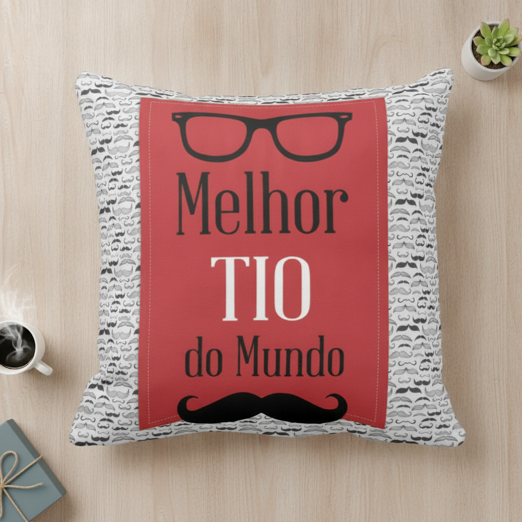 Almofada Presente Personalizado Com Frase Melhor Tio - Família (Tio)