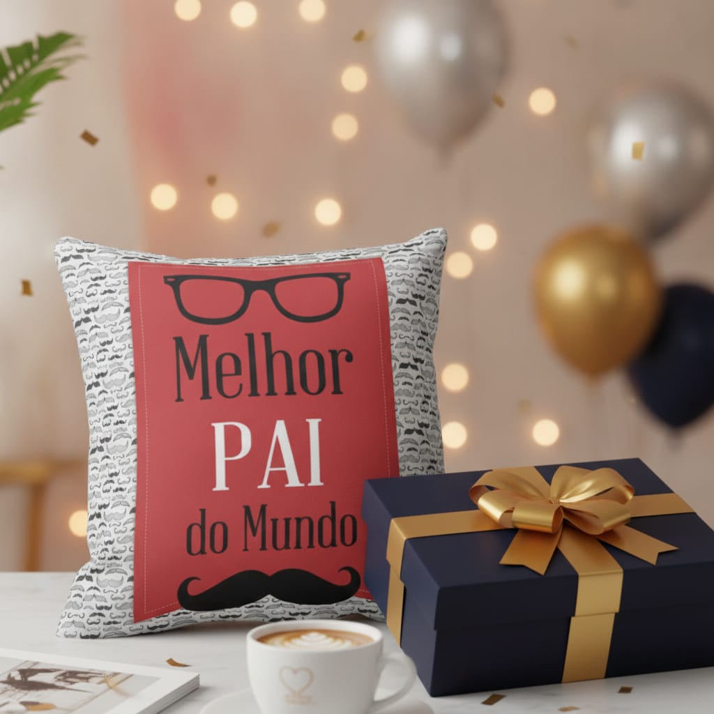 Almofada Presente Personalizado Com Frase Para Melhor Pai