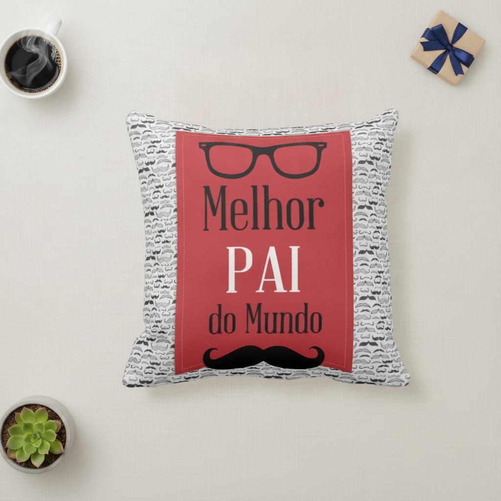 Almofada Presente Personalizado Com Frase Para Melhor Pai - Família (Pai)