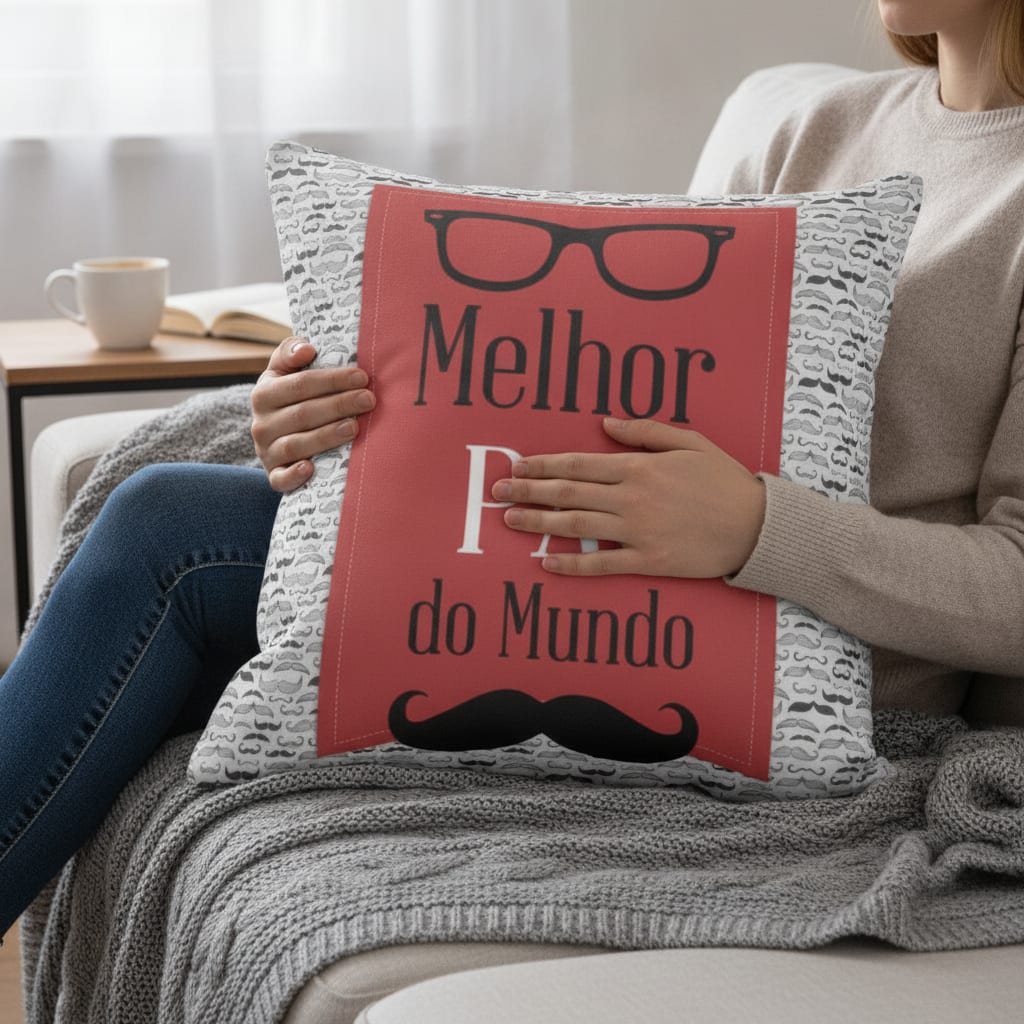 Almofada Presente Personalizado Com Frase Para Melhor Pai
