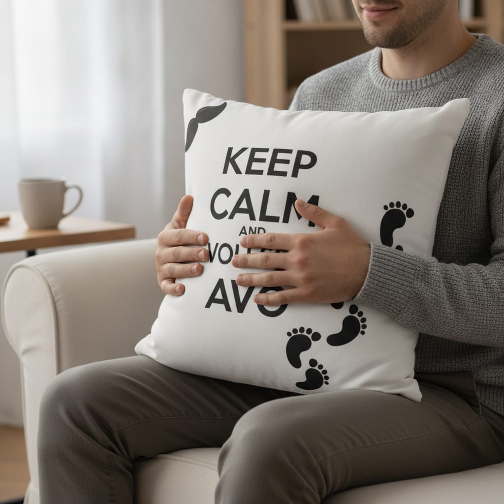 Almofada Surpresa De Gravidez Keep Calm And Vou Ser Avô