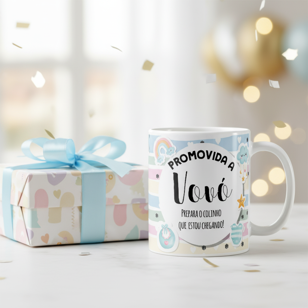 Caneca Anunciar Gravidez – Presente Promovida a Vovó Pronta Entrega