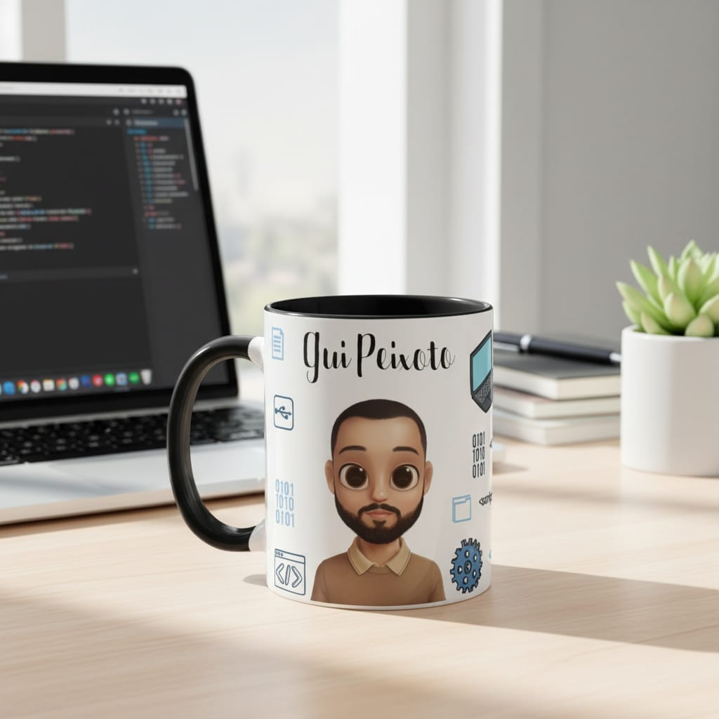 Caneca Presente Profissão Programador Avatar Personalizado