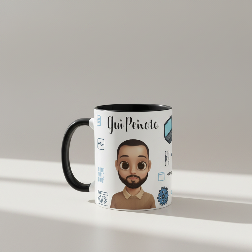 Caneca Presente Profissão Programador Avatar Personalizado