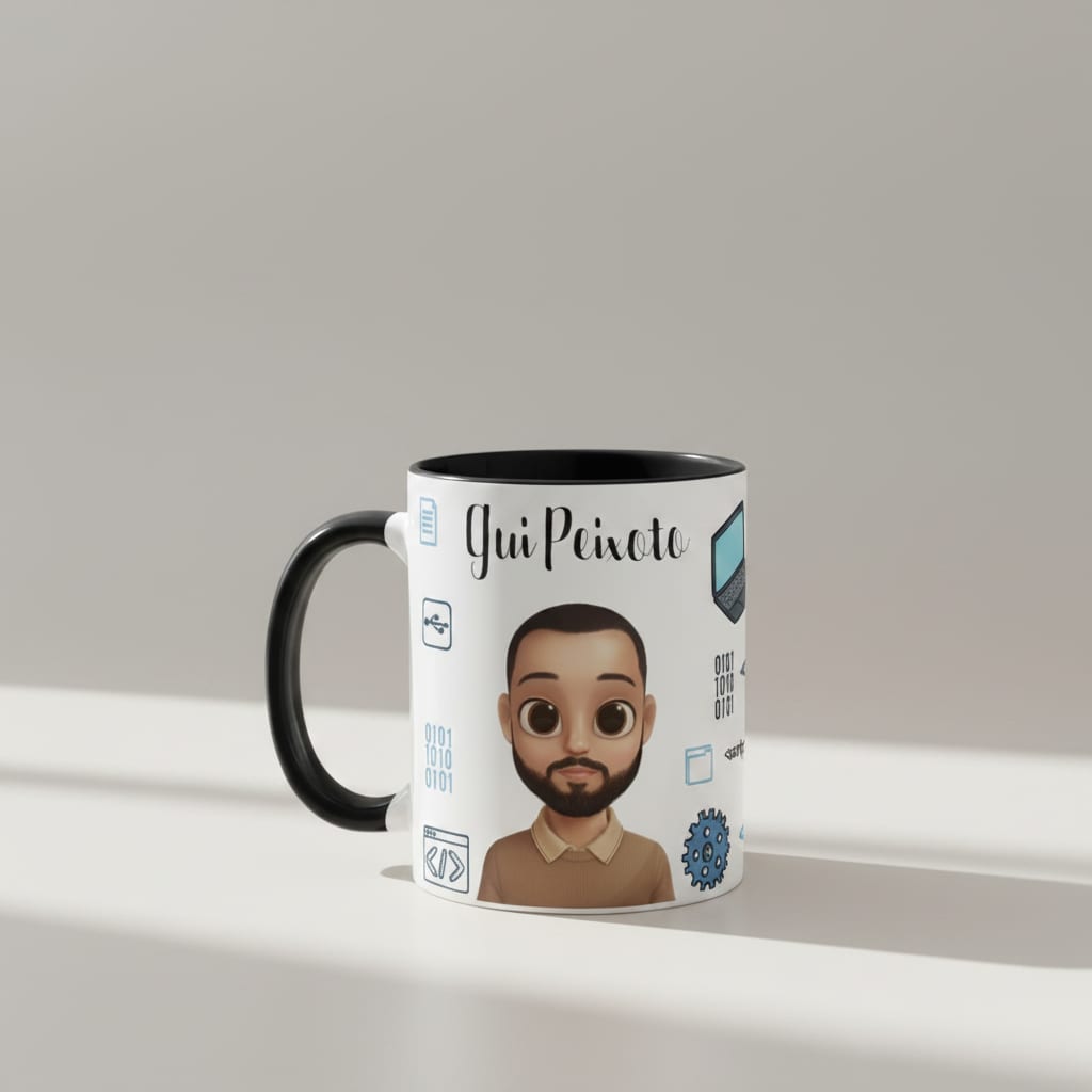 Caneca Presente Profissão Programador Avatar Personalizado