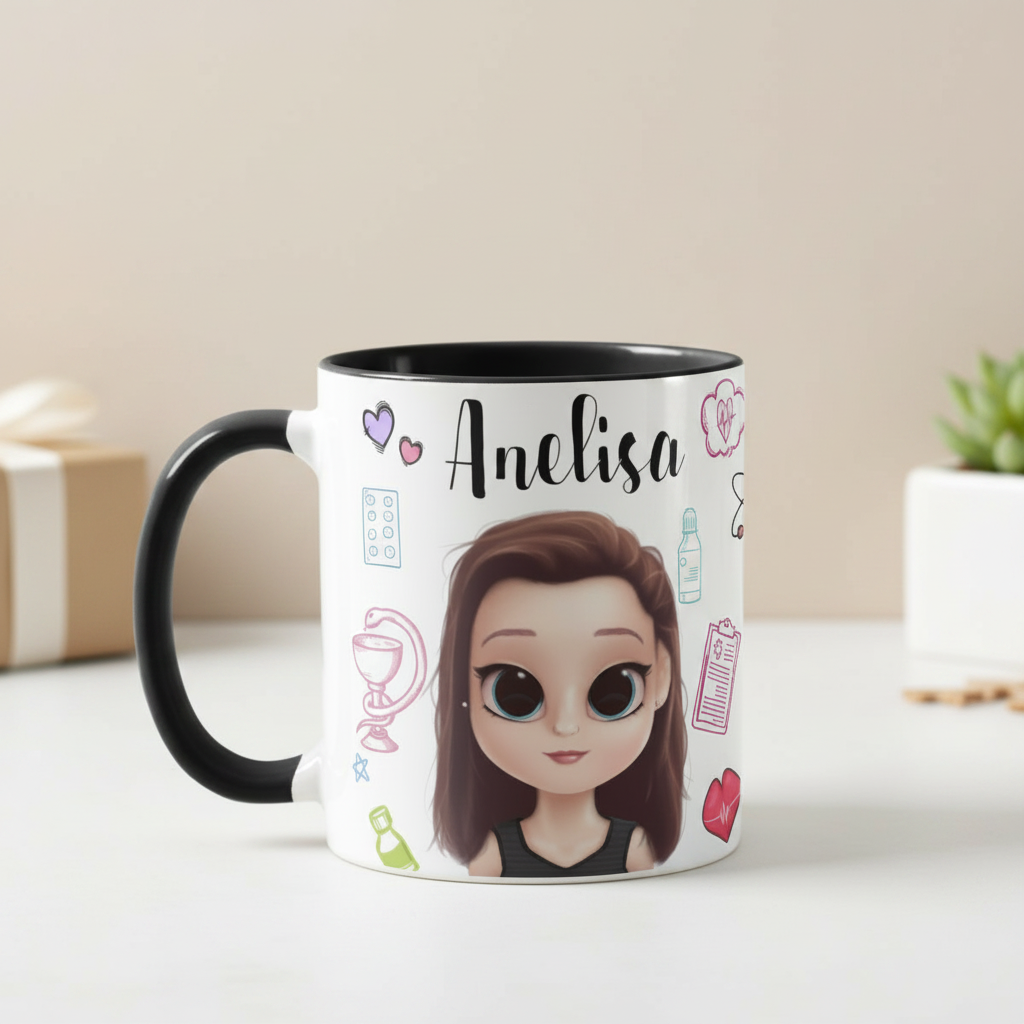 Caneca Profissão Farmácia Presente Criativo Farmacêutica - Profissões (Farmacêutico(a))