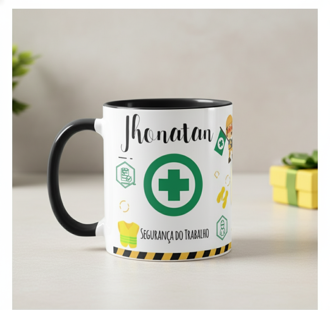 Caneca Personalizada Profissão Segurança do Trabalho - Profissões (Segurança do Trabalho)