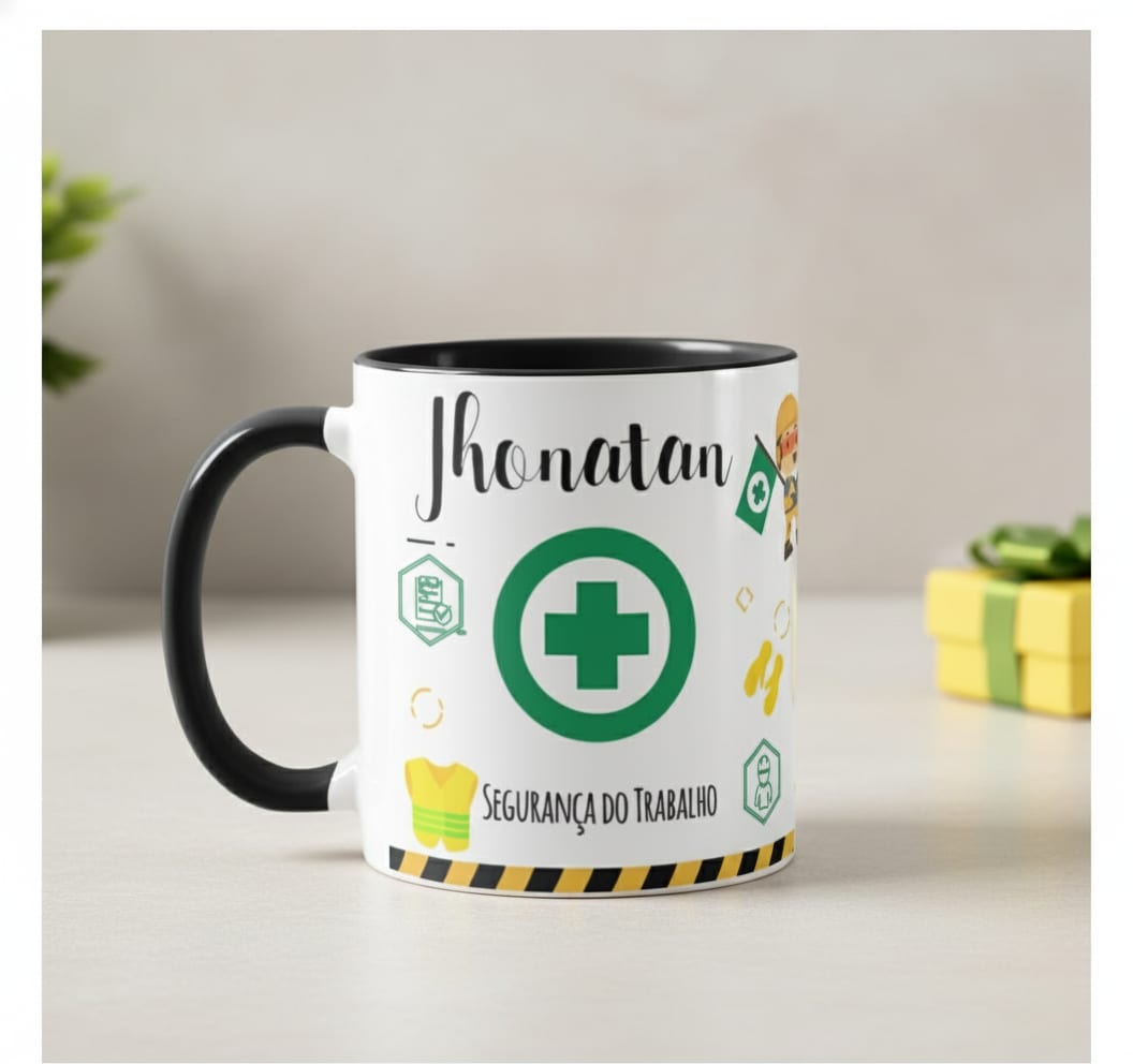Caneca Personalizada Profissão Segurança do Trabalho - Profissões (Segurança do Trabalho)