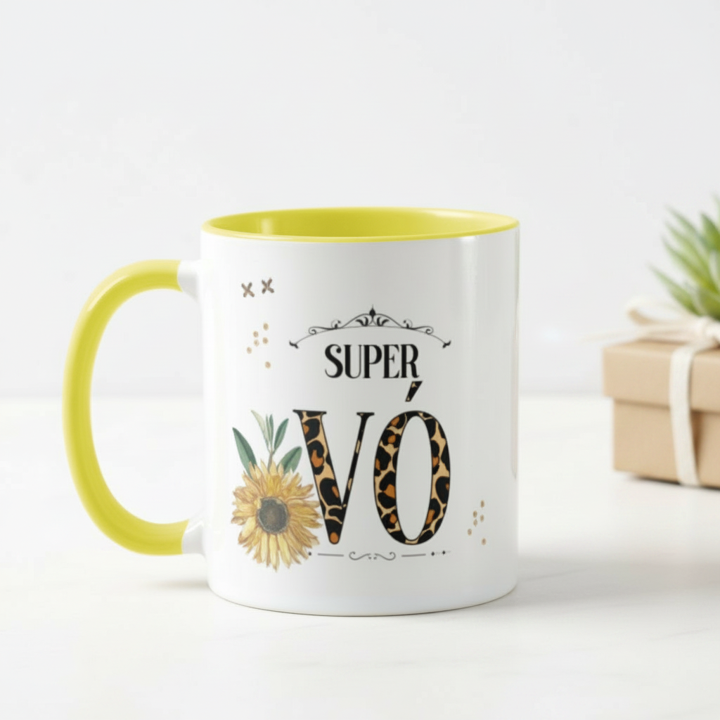 Caneca Personalizado para Super Avó Presente Dia dos Avós  - Família (Avó)