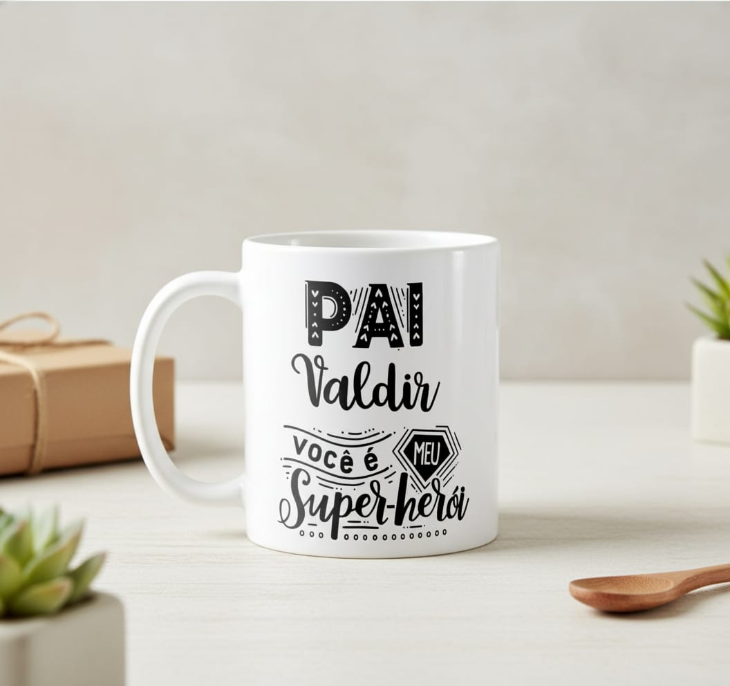 Caneca Dia dos Pais Presente Criativo Pai Super Heroi - Família (Pai)