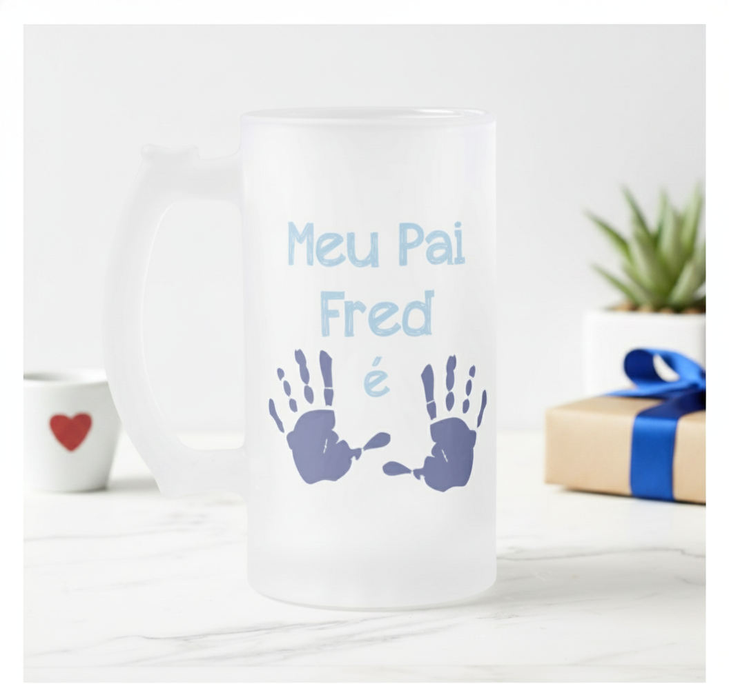 Caneca de Cerveja Personalizada Meu Pai É 10 de Dia dos Pais - Família (Pai)