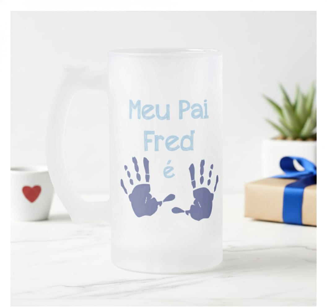 Caneca de Cerveja Personalizada Meu Pai É 10 de Dia dos Pais - Família (Pai)