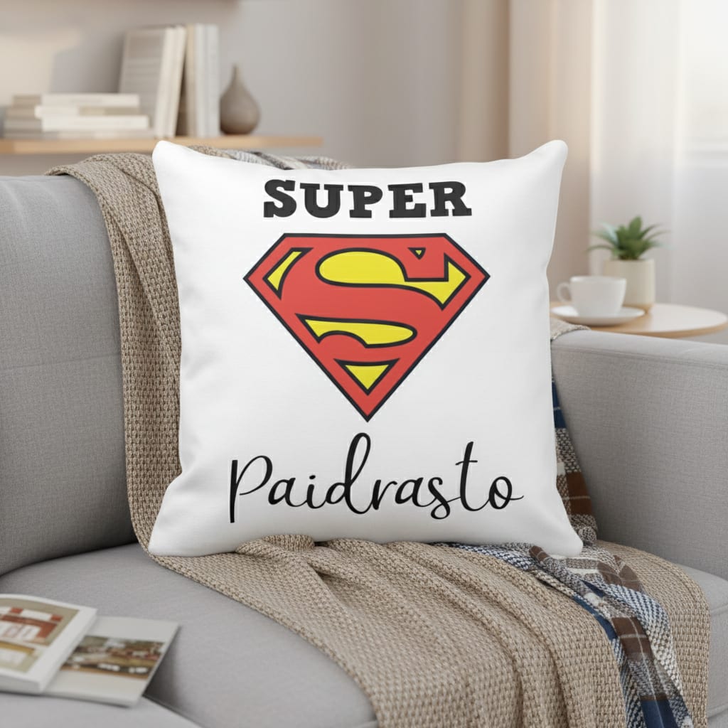 Almofada Padrasto Presente Criativo Frase Super Paidrasto - Família (Padrasto)