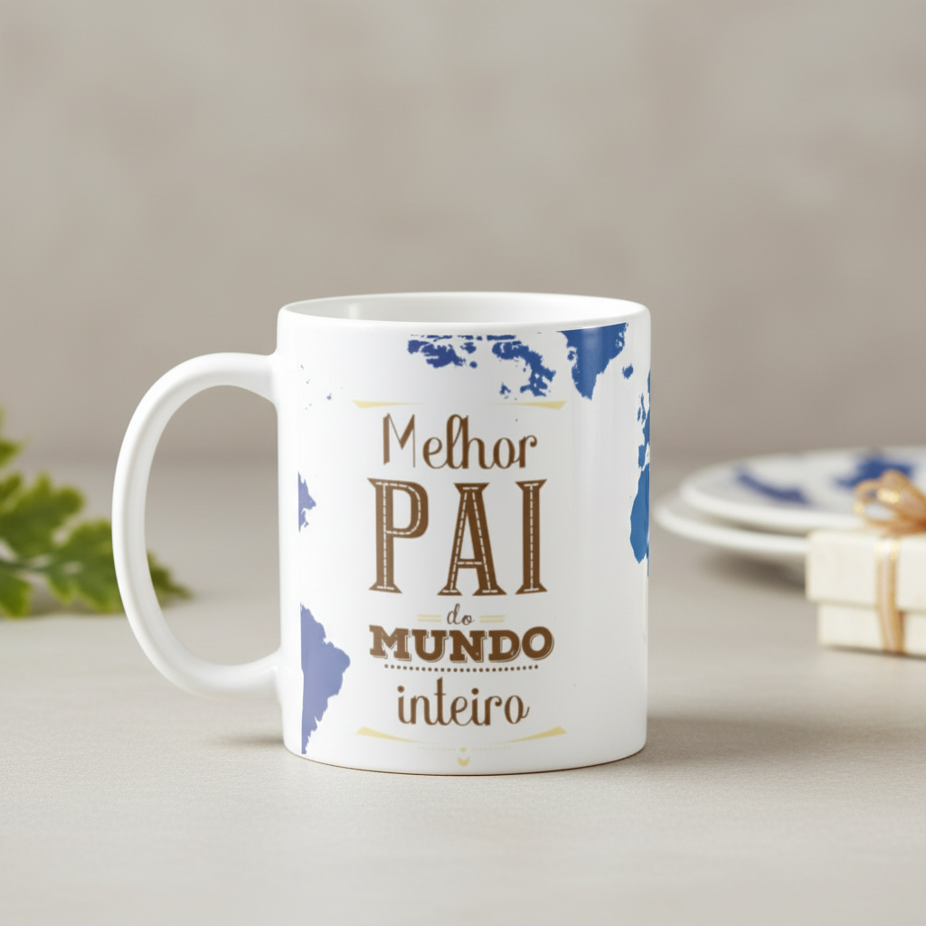 Caneca Dia Dos Pais Presente Para Melhor Pai Do Mundo - Família (Pai)
