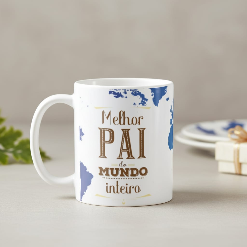 Caneca Dia Dos Pais Presente Para Melhor Pai Do Mundo