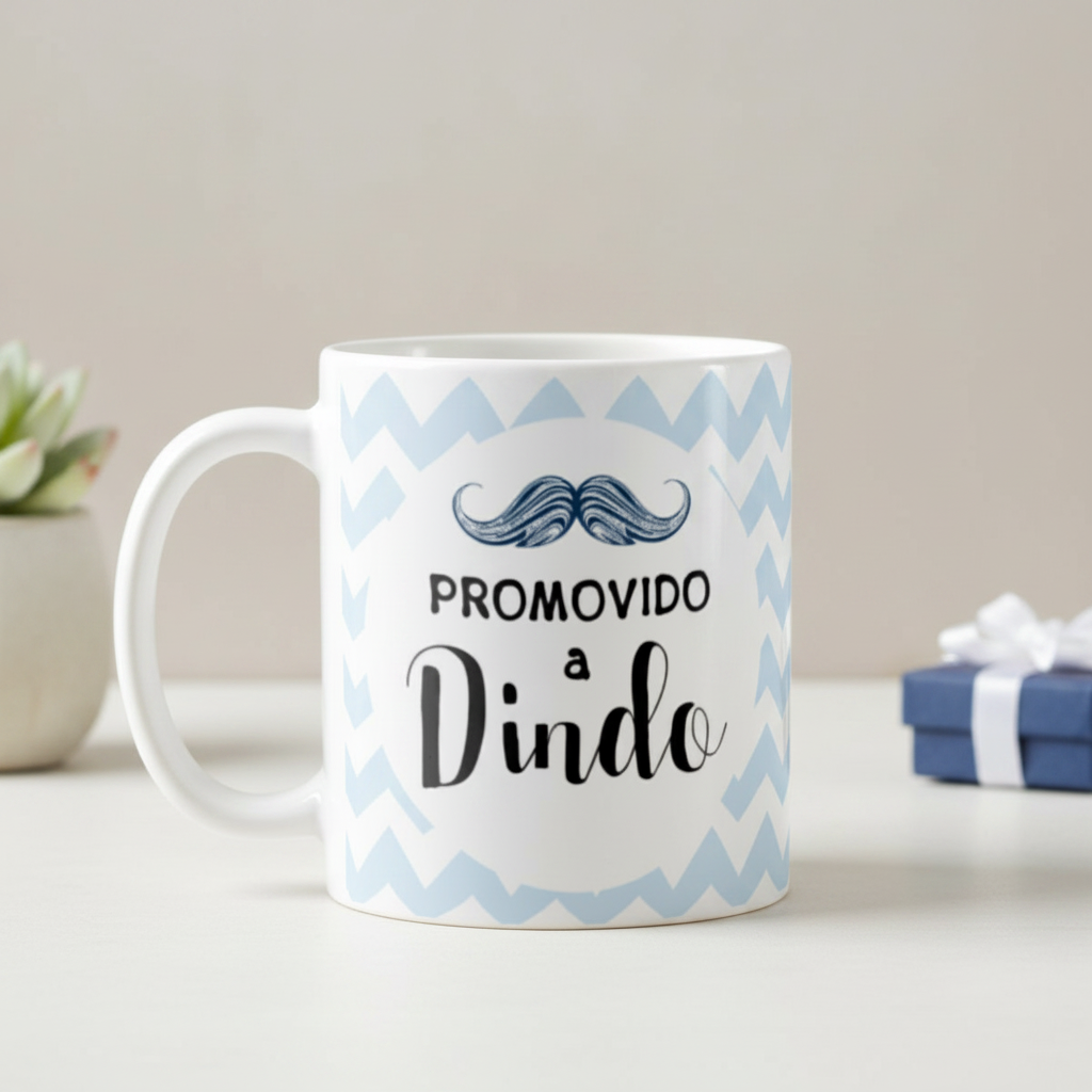 Caneca Dindo Batizado Presente Convite Xicara Padrinho - Batizado (Padrinho)