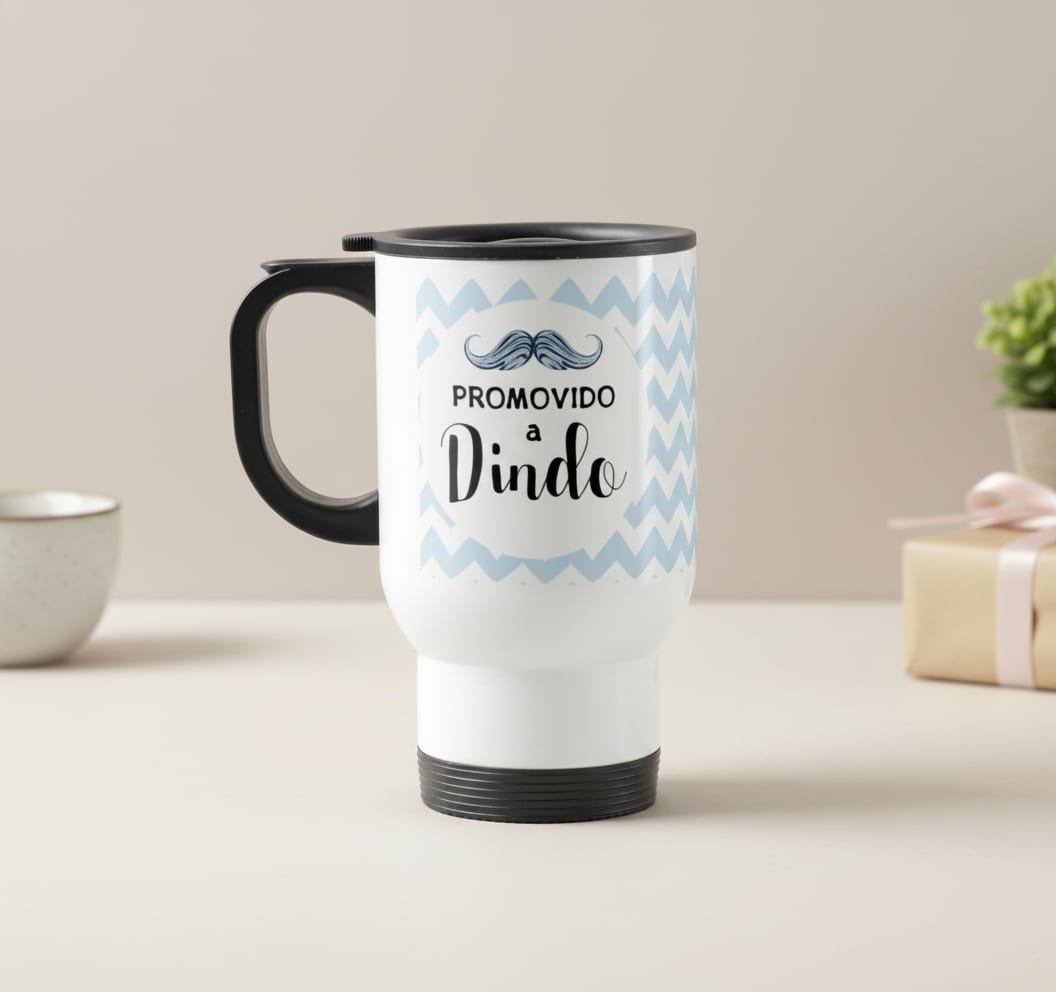 Copo Térmico Personalizado Batizado Presente Padrinho Dindo - Batizado (Padrinho)