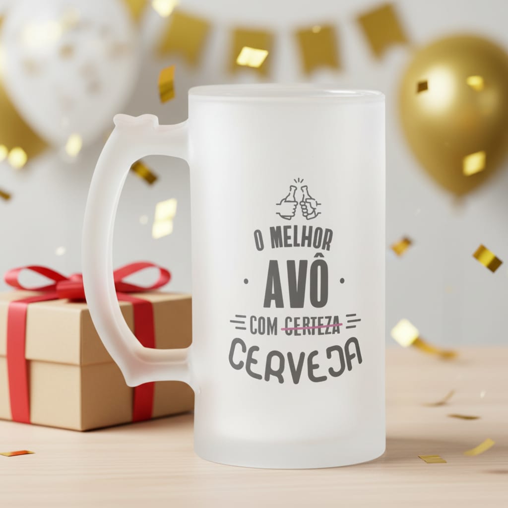 Copo de Cerveja Vovô Presente Pronta Entrega