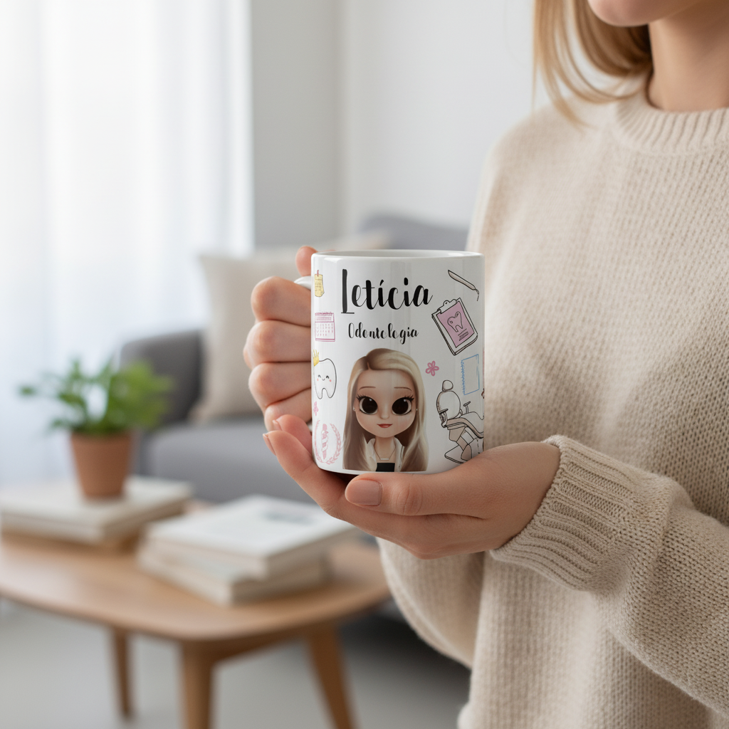 Caneca Personalizada Presente Odontologia com Avatar