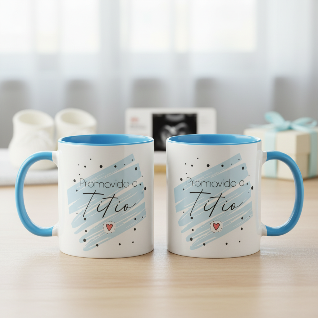 Conjunto 2 Canecas Revelação De Gravidez Para Titio E Titia