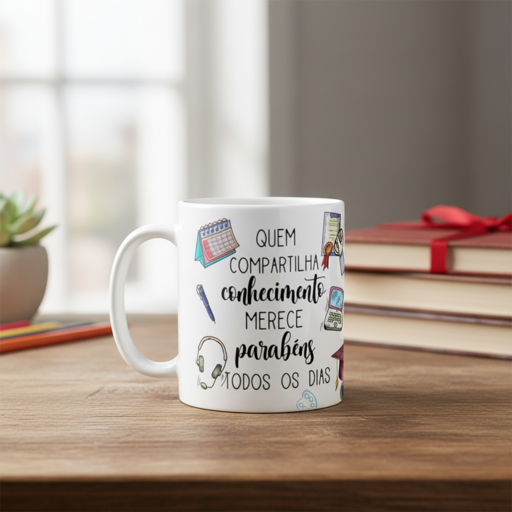 Caneca Presente Dia Dos Professores Para Secretaria Escolar - Dia dos Professores (Secretaria Escolar)