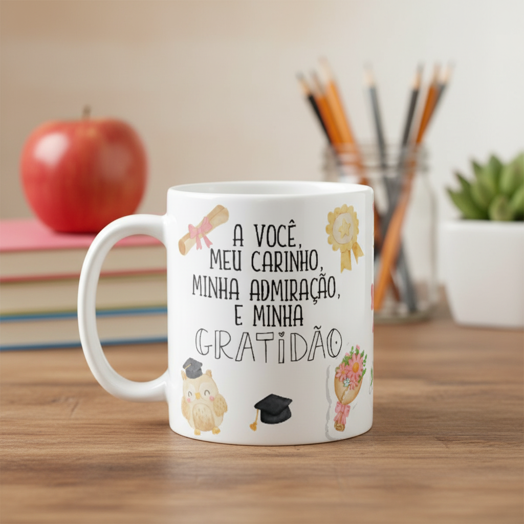 Caneca Personalizada Professora Lembrança Gratidão Dia Professor