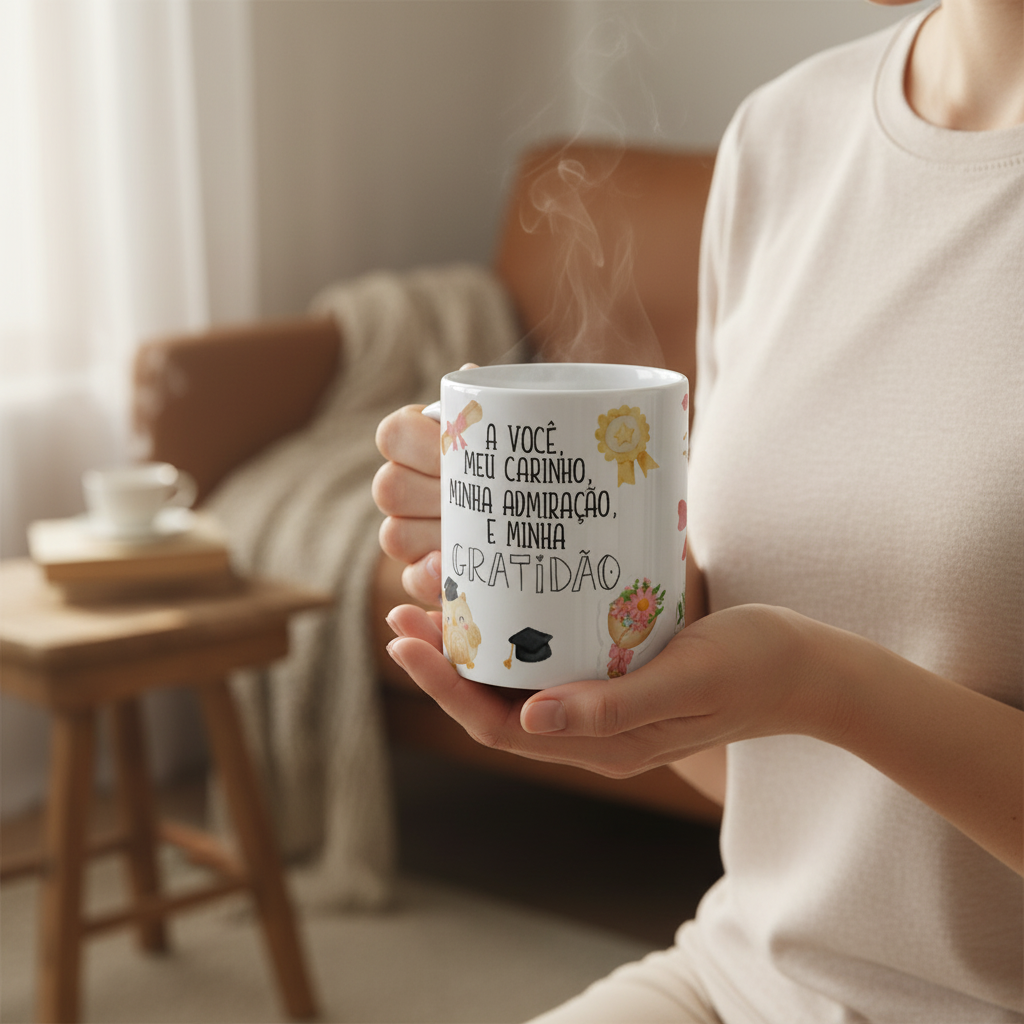 Caneca Personalizada Professora Lembrança Gratidão Dia Professor