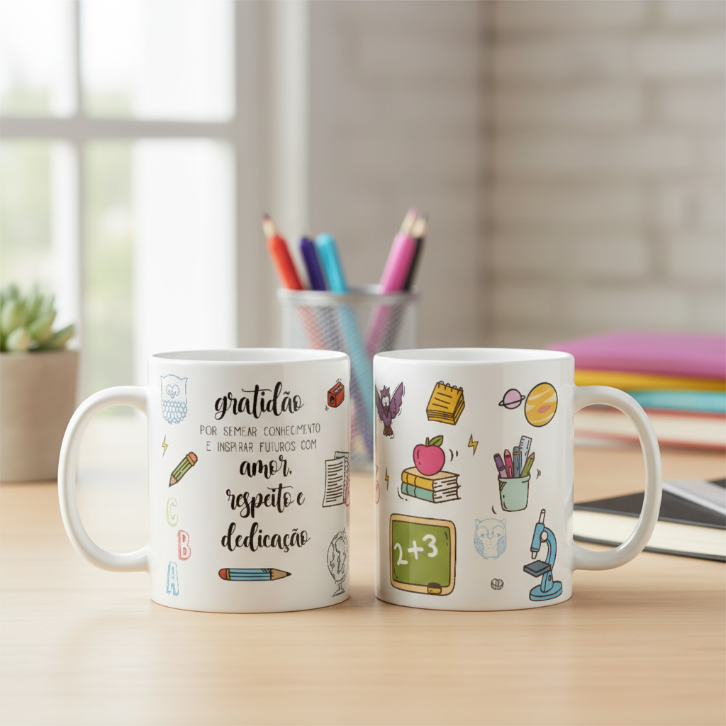 Caneca Personalizada Professores: Presente Edição Dia dos Professores - Dia dos Professores (Professor)
