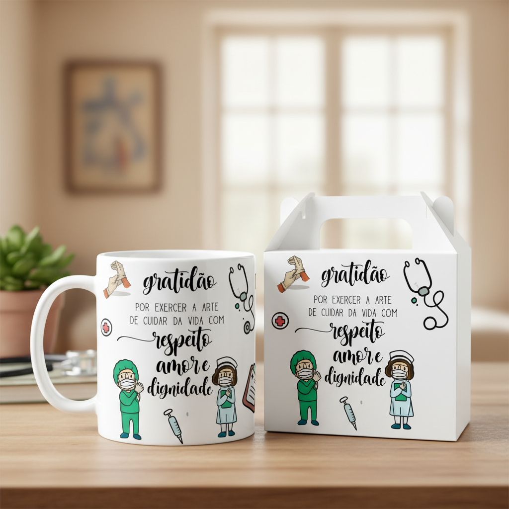 Caneca Personalizada Profissão Enfermagem Para Enfermeiros - Profissões (Enfermeiro(a))