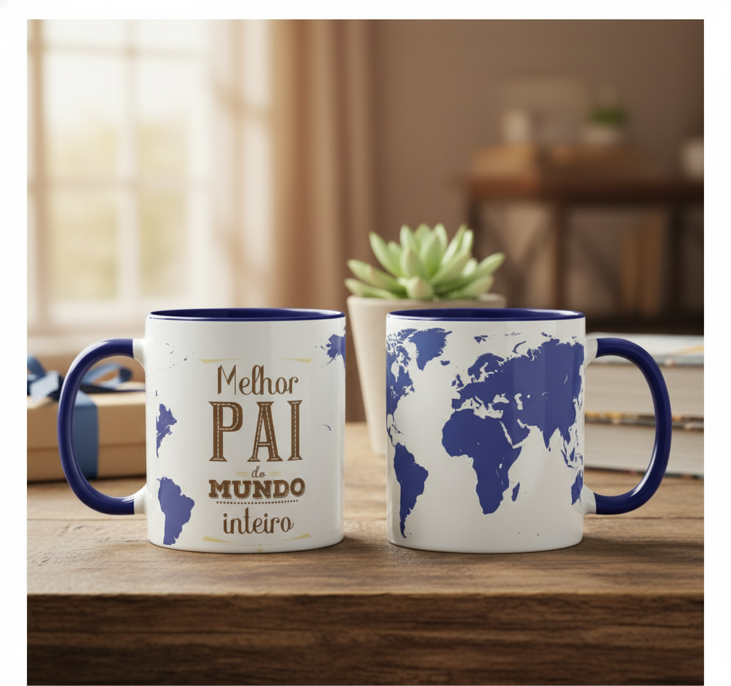 Caneca Presente Criativo Melhor Pai do Mundo Inteiro - Família (Pai)