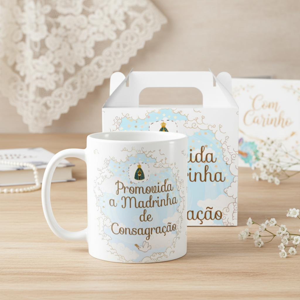 Caneca Personalizada Madrinha de Consagração Xicara Batizado