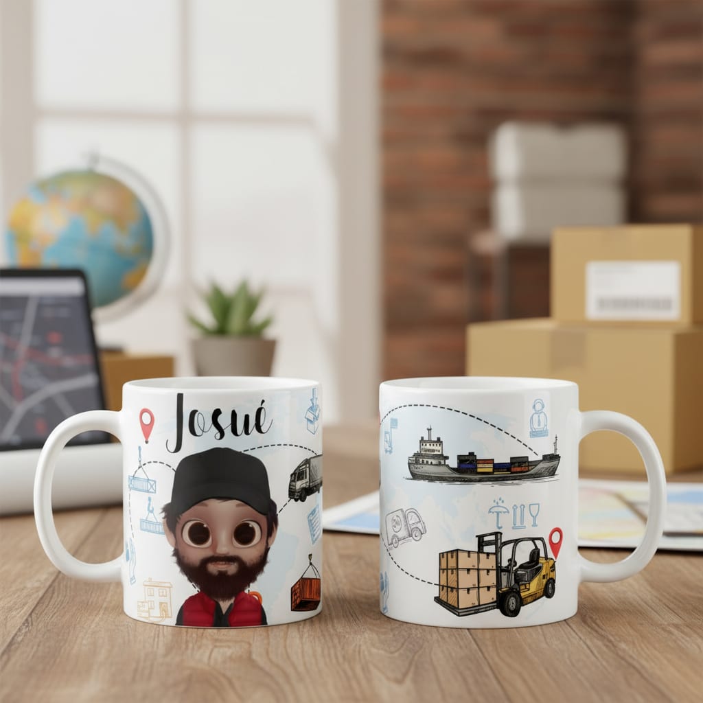 Caneca Profissão Logística Presente Personalizada Com Avatar - Profissões (Logística)
