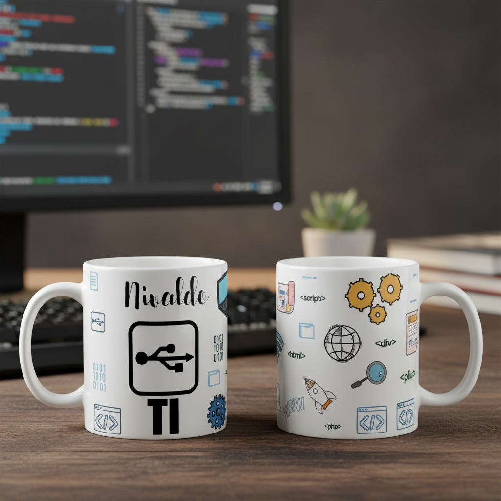 Caneca Profissão Presente Programador Tecnologia Com Nome - Profissões (Programador(a))