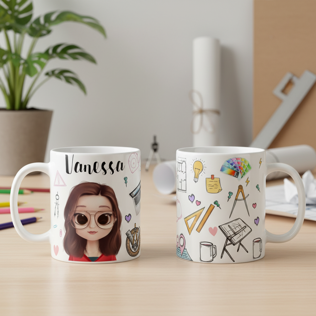 Caneca Profissão Arquitetura Presente Arquitetos - Profissões (Arquiteto(a))