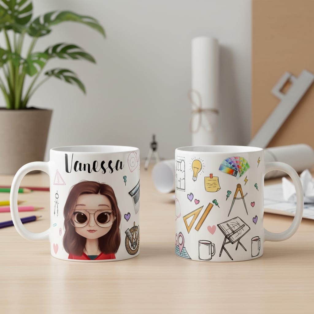 Caneca Profissão Arquitetura Presente Arquitetos - Profissões (Arquiteto(a))