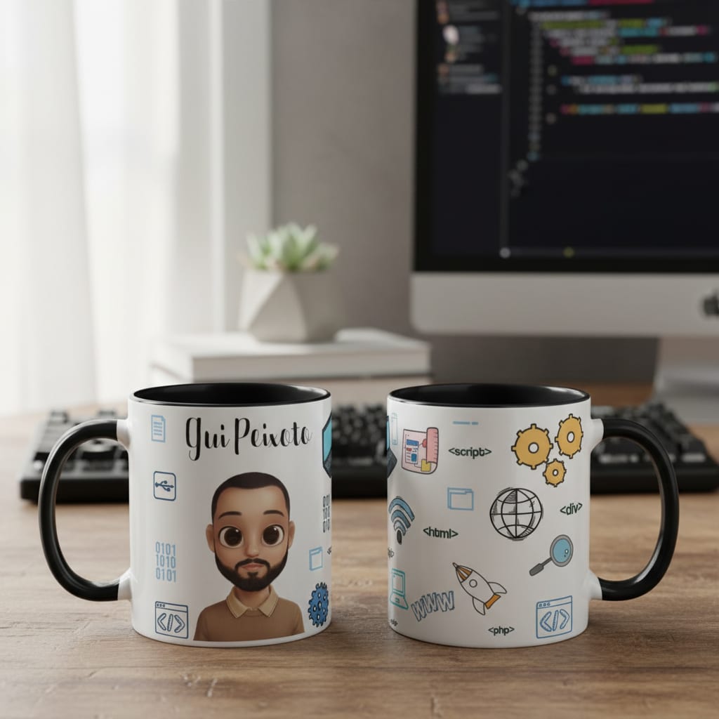 Caneca Presente Profissão Programador Avatar Personalizado - Profissões (Programador(a))