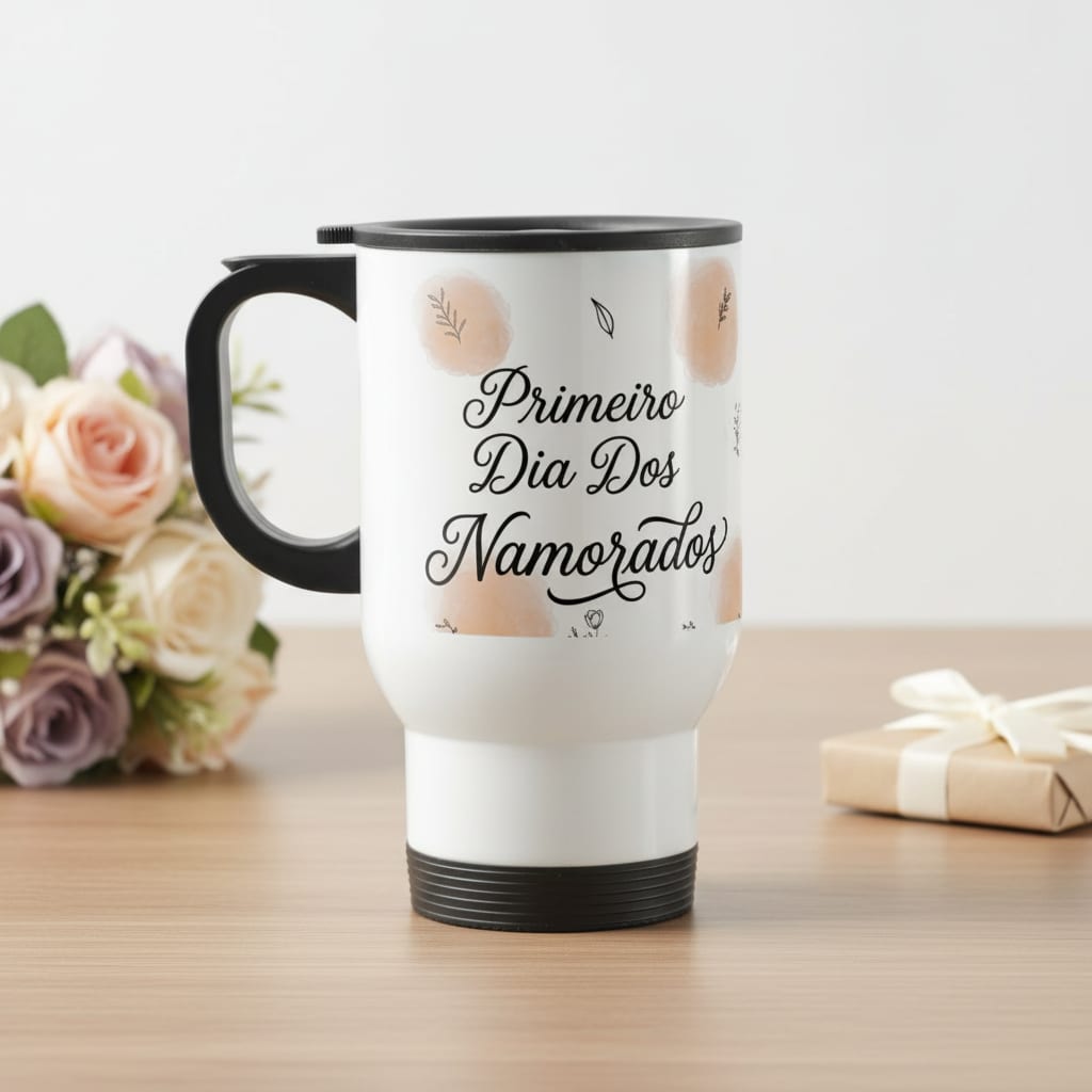 Caneca Primeiro Dia dos Namorados - Térmico - Outros (Casal)