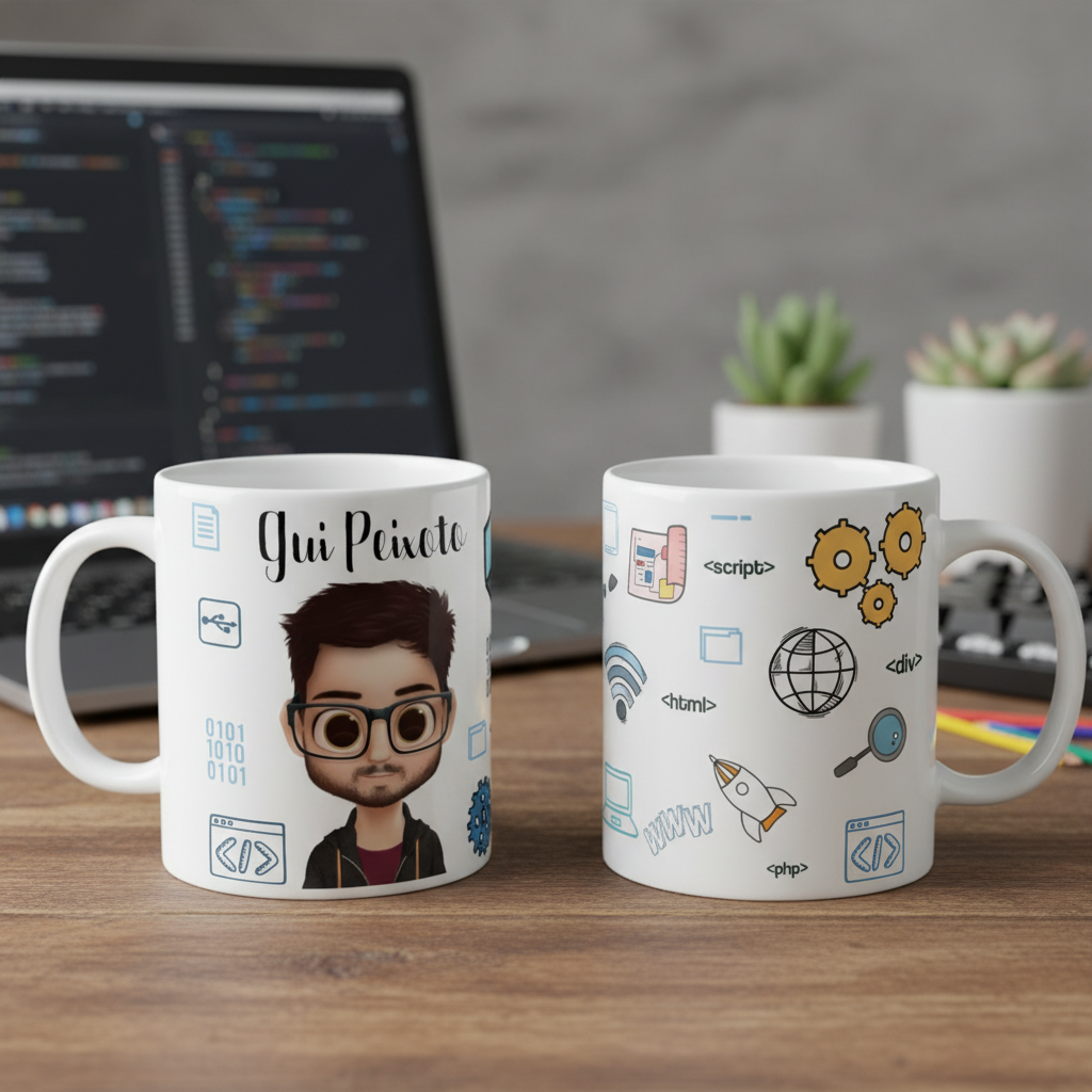 Caneca Personalizada Tecnologia Presente Criativo Equipe Ti - Profissões (Programador(a))