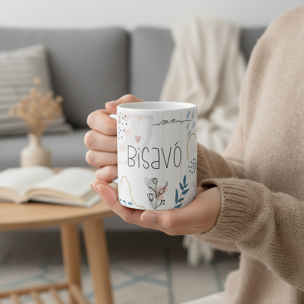 Caneca Minimalista Personalizada Bisavó Presente para Bisa