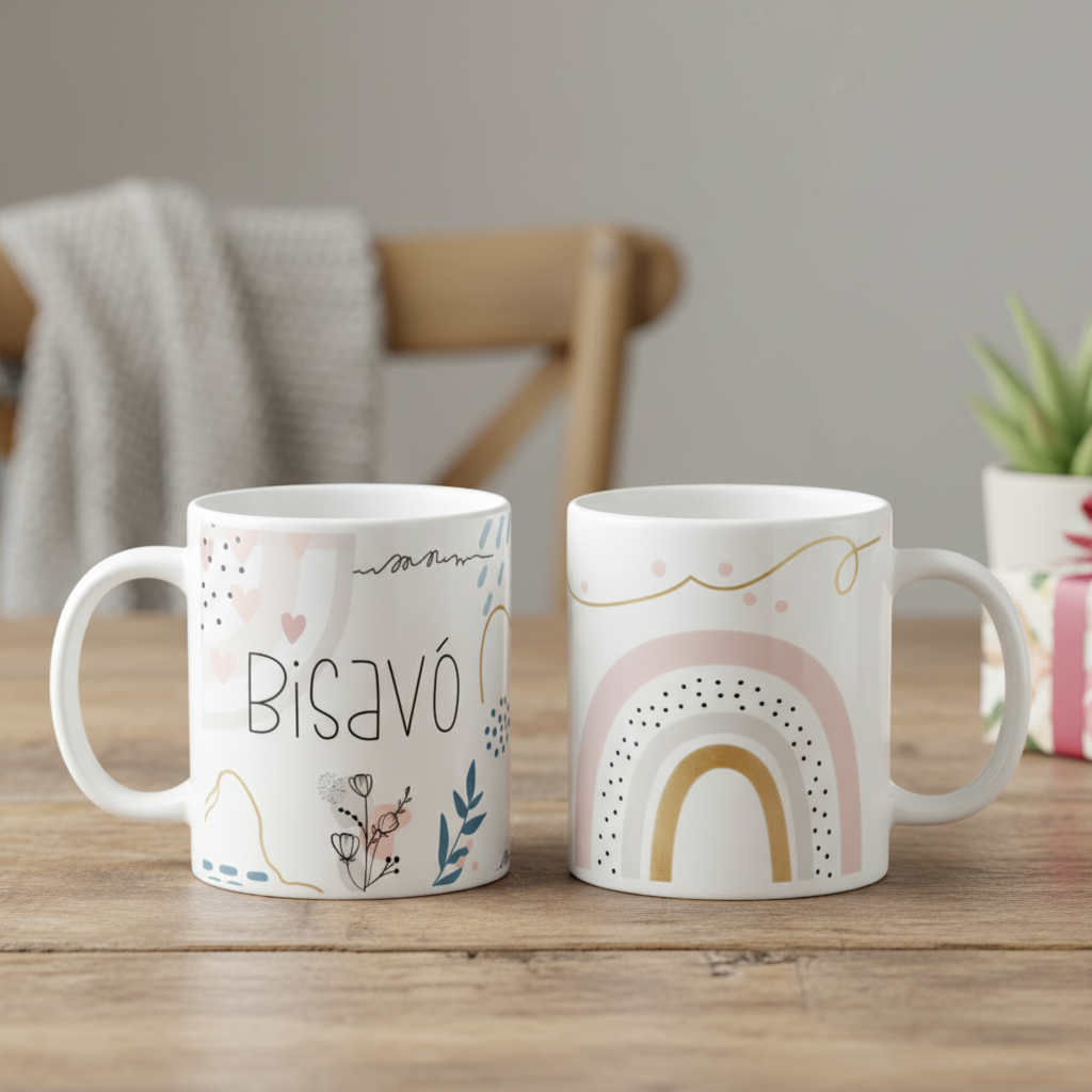 Caneca Minimalista Personalizada Bisavó Presente para Bisa - Família (Avó/Avô)
