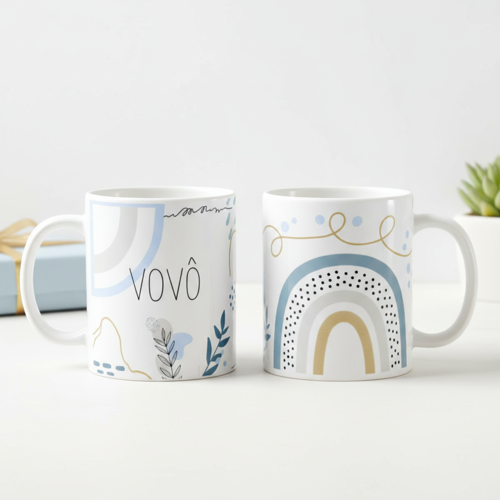 Caneca Masculina Minimalista Presente Especial Vovô Avô - Família (Avó/Avô)