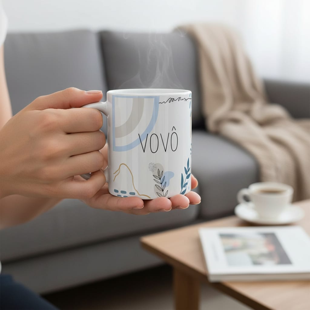 Caneca Masculina Minimalista Presente Especial Vovô Avô